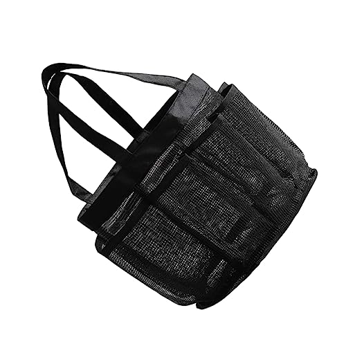 Healvian Bolsa de Aseo de Malla para Viaje Neceser Cosmético de Gran Capacidad Bolsa Portátil de Baño y Cosméticos para Mujeres y Color Negro