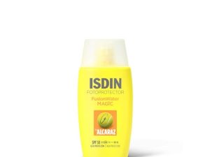 ISDIN Fotoprotección Fusion Water MAGIC by Alcaraz Protector Solar Facial de Textura Ultraligera y Fase Externa Acuosa con Efecto Refrescante, 50 ml