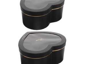 Beaupretty 2piezas Caja De Corazón Diseño Floral Para San Valentín Ventana Transparente Para