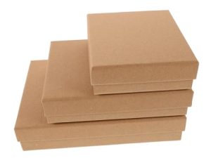 Ipetboom Cajas De 3 Piezas Caja De De Papel Kraft Cajas De Joyería a Granel Cajas De Collar Pequeñas Cajas De Para Joyería Cajas De Anillos Cajas De Joyería Kraft Brown