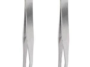 Pinzas para el Pelo de la Nariz de Acero Inoxidable de 2 Piezas, Diseño Simple, Seguro e Indoloro para una Depilación de Precisión con Función Impermeable, Fácil de Limpiar,