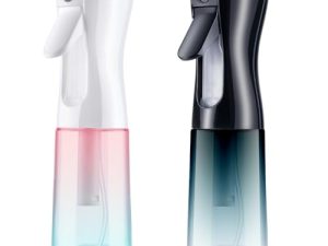 LOPHE Pulverizador Agua Peluqueria, 2pcs Vaporizador Agua, 200ml Bote Spray Pulverizador Reutilizable, Botella Spray Pulverizador para Limpieza, Peinado, Degradado Rosa-Verde + Azul Degradado