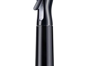 URAQT Botella Pulverizador Agua Peluqueria, 300ml Fina Niebla Pulverizador Continuo, Botella de Spray para Cabello Recargable, Frascos de Spray Vacio para Peinado, Planta, Mascota, Limpieza (Negro)