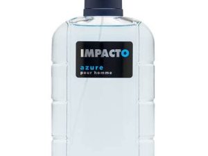 IMPACTO – Azure 200 ml, Agua de Colonia Hombre, Perfume Formato Spray, Eau de Toilette Natural y Masculina, Aroma Amaderado, Fragancia Fresca, Atrayente y de Larga Duración