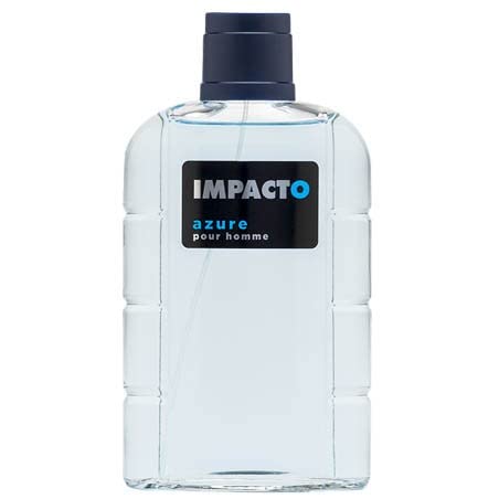 IMPACTO - Azure 200 ml, Agua de Colonia Hombre, Perfume Formato Spray, Eau de Toilette Natural y Masculina, Aroma Amaderado, Fragancia Fresca, Atrayente y de Larga Duración