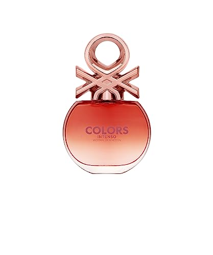 United Colors of Benetton Rose Intenso, Eau de Toilette para Mujer, Larga duración, Fragancia intensa, joven y fresca, Notas florales y frutales, Optimo para uso diario, 50 ml