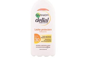 GARNIER DELIAL Crema Solar Textura Ligera Alta Protección FPS30 UVA/UVB UltraHidratante y Resistente Al Agua Formato Familiar 400 ml