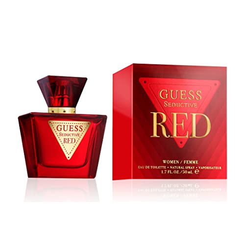 GUESS Seductive Red, Eau de Toilette para Mujer, Colonia Gourmand, Fragancia Sensual, Larga Duración, 50 ml