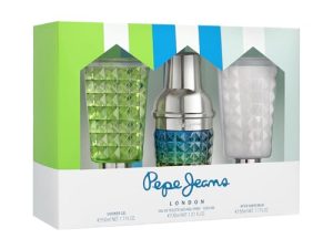 Pepe Jeans Cocktail Edition For Him Estuche Regalo Perfumes Hombre Pack de 3 Piezas Eau de Toilette 30ml, After Shave 50ml y Shower Gel 50ml Set Fragancia Cítrica, Amaderada y Especiada