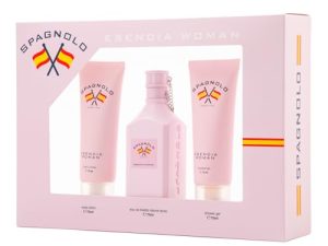 SPAGNOLO – Esencia, Perfume 75 ml + Gel de Baño 75 ml + Loción Corporal 75 ml, Estuche para Mujer, Colonia Perfumada, Eau de Toilette Femenina, Fresca, Floral y de Larga Duración