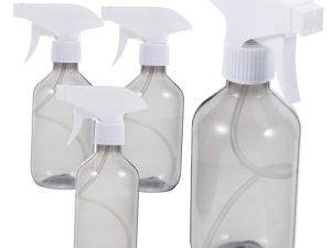CANIGHT Botella Rociadora Para Cabello Y Plantas 4 Unidades 300 Ml Transparente Fácil De Usar