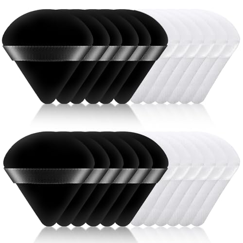 Soplos de Polvo, Triángulo Esponja Polvos Puffs, Esponjas Maquillaje Cara, Powder Puff, Soplos de Polvo, Húmedo Seco Esponja para Maquillaje Facial Rubor de Base (24)