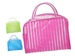 PENIKOKO 3Piezas Bolsa de Aseo Transparente Neceser de Viaje para Cosméticos y Artículos de Baño Organizador Compacto Rojo Verde y Azul para Mujeres y Hombres