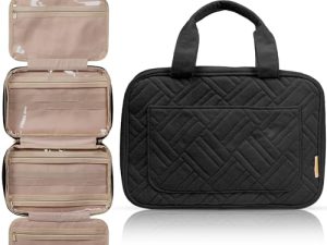 BOACAY Neceser para Mujer y Niña, Bolsa de Aseo Colgante, Bolso de Baño para Viaje, Organizador de Maquillaje, Kit para Cosméticos, Accesorios