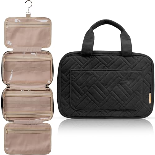 BOACAY Neceser para Mujer y Niña, Bolsa de Aseo Colgante, Bolso de Baño para Viaje, Organizador de Maquillaje, Kit para Cosméticos, Accesorios