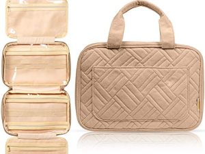 BOACAY Neceser para Mujer y Niña, Bolsa de Aseo Colgante, Bolso de Baño para Viaje, Organizador de Maquillaje, Kit para Cosméticos, Accesorios