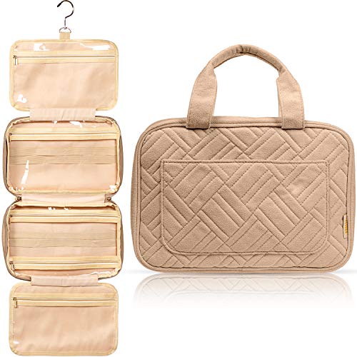 BOACAY Neceser para Mujer y Niña, Bolsa de Aseo Colgante, Bolso de Baño para Viaje, Organizador de Maquillaje, Kit para Cosméticos, Accesorios