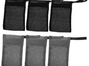 HAMPPLIES Bolsa para Jabón Exfoliante 6piezas Bolsa de Jabón Portátil para Ducha Diseño de Malla Limpieza Profunda Baño