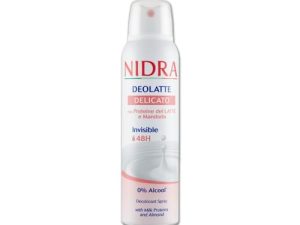 NIDRA | Desodorante en spray delicado, con proteínas de la leche y leche de almendra, dermatológicamente testado, Made in Italy, 150 ml