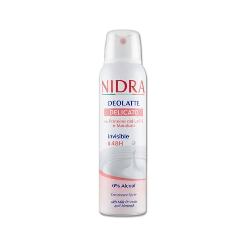 NIDRA | Desodorante en spray delicado, con proteínas de la leche y leche de almendra, dermatológicamente testado, Made in Italy, 150 ml