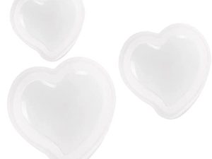 Cabilock 3 Piezas Molde De Silicona De Corazón De Melocotón Moldes De Silicona Para Resina Corazon De Chocolate Galleta De Corazón Epoxy Gel De Sílice Largo Jabon Hecho a Mano 3d