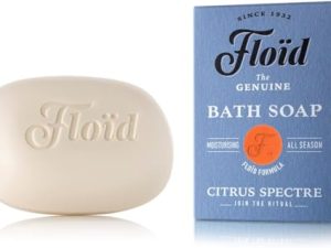 Floid Citrus Spectre Bath Soap, pastilla jabon de baño 100% vegetal, jabon con manteca de karite pura y lecticina y para proteger la piel y dejarla suave y flexible