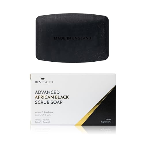 Revitale African Black Natural Oat Scrub Soap - Verdura pura, Exfoliante
