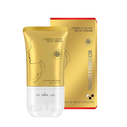 Crema reafirmante para el cuello y la barbilla, crema hidratante de 120 g para adolescentes, con masajeador para viajes, hogar, hotel, dormitorio, familia y amigos