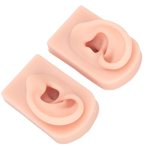Kits de Perforación Corporal, Kits de Perforación Oreja Falsa Flexible Suave Reutilizable Modelo de Perforación de Silicona 1 par Modelo de Oreja de Silicona Conjunto de
