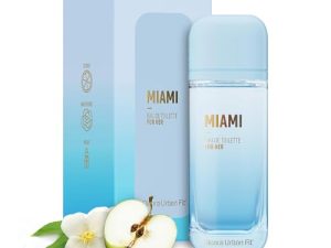 Dicora Urban Fit | Eau de Toilette MIAMI FOR HER | Perfume de Mujer | Fragancia Cítrica Fresca | Manzana, Limón, Jazmín, Rosa Blanca, Almizcle | 150 ml