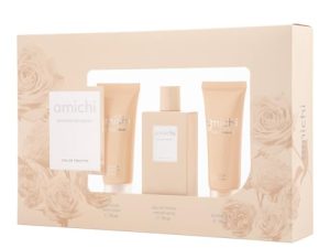 AMICHI – Intense Bouquet Colonia 75 ml + Gel de Baño 75 ml + Loción Corporal 75 ml, Estuche de Regalo Mujer, Eau de Toilette Femenina, Fragancia Dulce y Floral, Aroma Intenso de Larga Duración