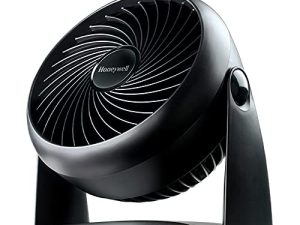 Honeywell HT900E TurboForce Ventilador Potente, Refrigeración de Funcionamiento Silencioso, Inclinación Variable de 90°, 3 Ajustes de Velocidad, Anclaje en la Pared, Ventilador de Mesa