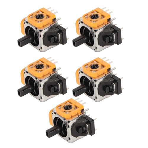 Joystick Analógico 3D, 5 Piezas Joysticks Analógicos 3D Joystick Módulo de Sensor Analógico Controladores con Palancas de Pulgar Piezas de Reparación de Repuesto para Pieza de