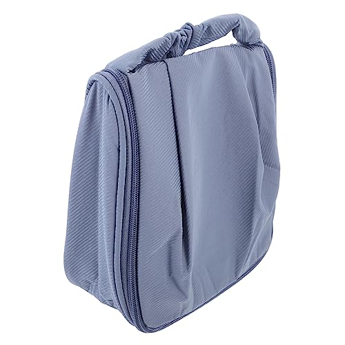FOMIYES Neceser de Viaje Grande Capacidad para Cosméticos Organizador Portátil de Maquillaje Bolsa de Aseo con Separación Seca Húmeda para Mujeres Color Azul