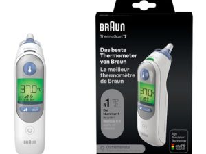 Braun ThermoScan 7 Termómetro de oído , Tecnología Age Precision , Pantalla digital codificada por colores , Apto para bebés y niños pequeños , La marca #1 entre los médicos(1)