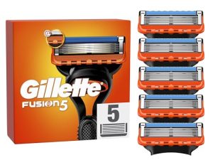 Gillette Fusion 5 Cuchillas de Afeitar Hombre, Paquete de 5 Cuchillas de Recambio (el embalaje puede variar)