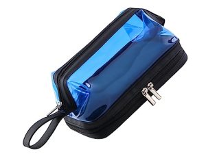 OATIPHO Bolsa de Cosméticos para Mujer Neceser de Viaje Doble Capa Organizador Aseo Portátil para Gimnasio y Duchas Color Azul