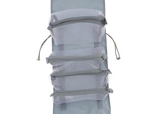 TOPPERFUN Neceser 4 1 Desmontable de Viaje Gran Capacidad Plegable Organizador de Cosméticos Bolsa de Aseo Portátil para Mujer para Camping y Gimnasio