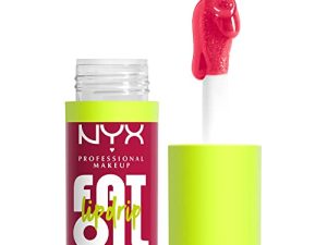 NYX Professional Makeup, Fat Oil Lip Drip, Aceite Labia, Hidratación 12H, con Aceite de Escualano, Frambuesa y Zarzamora, Tono: Newsfeed