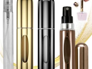 3 PCS Atomizador Perfume Recargable – Mini Botella Rociadora Portátil – Pulverizador Colonia Portátil Recargable – Perfume miniatura sin fugas difusor – Pulverizador en botella de spray – 5 ML -Regalo