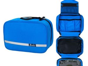Boic Neceser de Colgar Viaje, Plegable Neceser Maquillaje para Hombres Bolsa de Aseo Impermeable de Gran Capacidad con Gancho Colgante