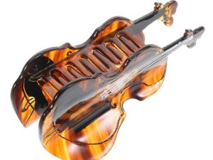 VALICLUD horquilla de violonchelo portavoz agarre de la garra del cabello broche de pelo de violonchelo clips de mandíbula pinzas para el cabello pinzas Pequeña ácido acético Café