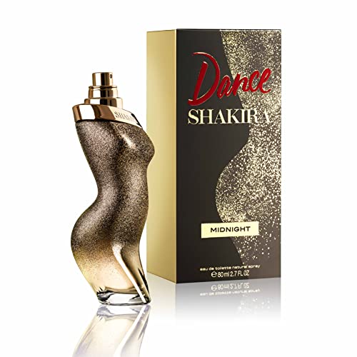 Shakira, Perfumes, Dance Midnight by Shakira para Mujer, Larga duración, Fragancia femenina, romántica y con encanto, Notas frutales y golosas, Optimo para uso diario, 80 ml