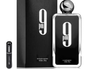 Perfume 9 PM Eau de Parfum 100 ml, Perfume Árabe para Hombre de Larga Duración, Incluye Atomizador Recargable 5ML, Fragancia Dulce y Especiada con Manzana Roja, Lavanda, Canela y Vainilla (9 PM)