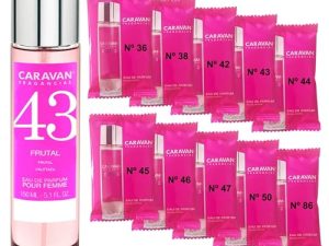 CARAVAN FRAGANCIAS Perfume de Mujer Nº43 de 150 ml + Set de 10 Viales de Fragancias femeninas distintas de Caravan para descubrir nuevos aromas