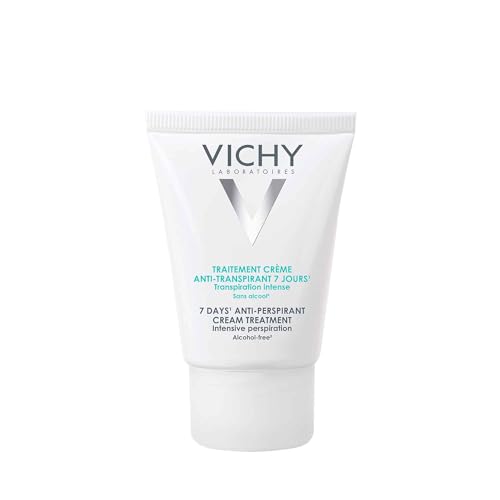 Vichy Crema de Tratamiento Antitranspirante 7 Días, Enriquecida con Sales de Aluminio para Reducir Eficazmente la Producción de Sudor, Apta para Piel sensible, 30ml