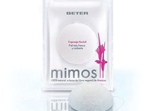 Beter –Esponja facial de konjac, natural y sostenible, apta para pieles sensibles, limpiadora facial y exfoliante suave, ideal para viaje