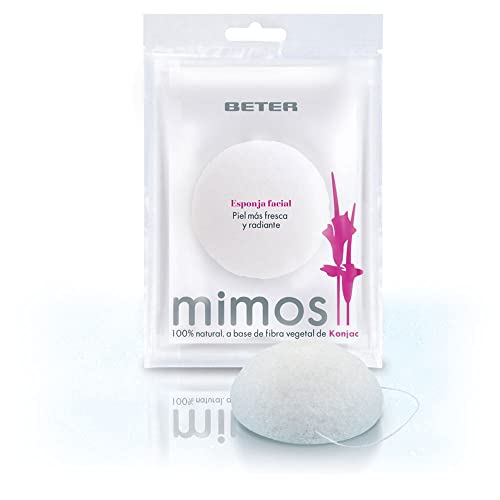 Beter –Esponja facial de konjac, natural y sostenible, apta para pieles sensibles, limpiadora facial y exfoliante suave, ideal para viaje