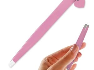 pinzas depilar – pinzas cejas – detalle innovador – acero inoxidable (ROSA)