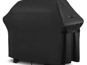 DOBIGER Funda Barbacoa Exterior Impermeable, Cubierta para Barbacoa Gas Oxford 210D, Funda para Barbacoa Universal Negro (147x61x117 cm)